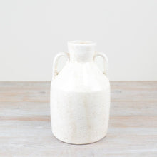 Load image into Gallery viewer, Off-White Rustic Two Handled Vase