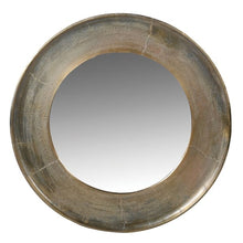 Load image into Gallery viewer, Antique Brass Round Mirror
