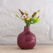 Load image into Gallery viewer, Berry Pink Ceramic Bud Vase