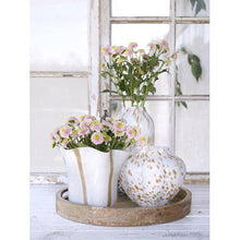 Load image into Gallery viewer, White Vase with Beige Stripes