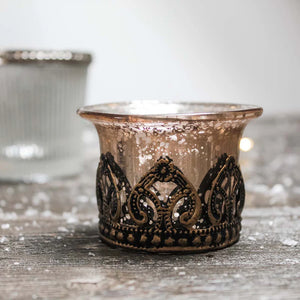 Pale Pink Ornate Tealight Holder