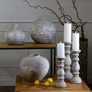 Distressed Stone Ceramic Vase