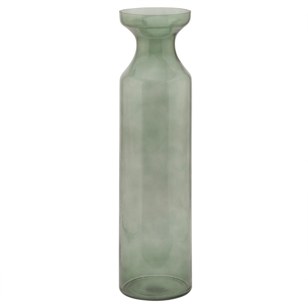 Sage Tall Fluted Glass vase