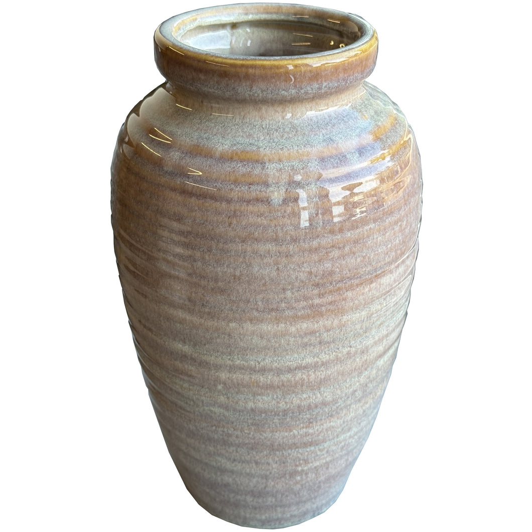 Neutral Ridged Vase - Small