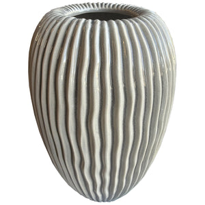Neutral Striped Vase