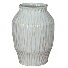 Load image into Gallery viewer, Cream Ridged Vase - Large
