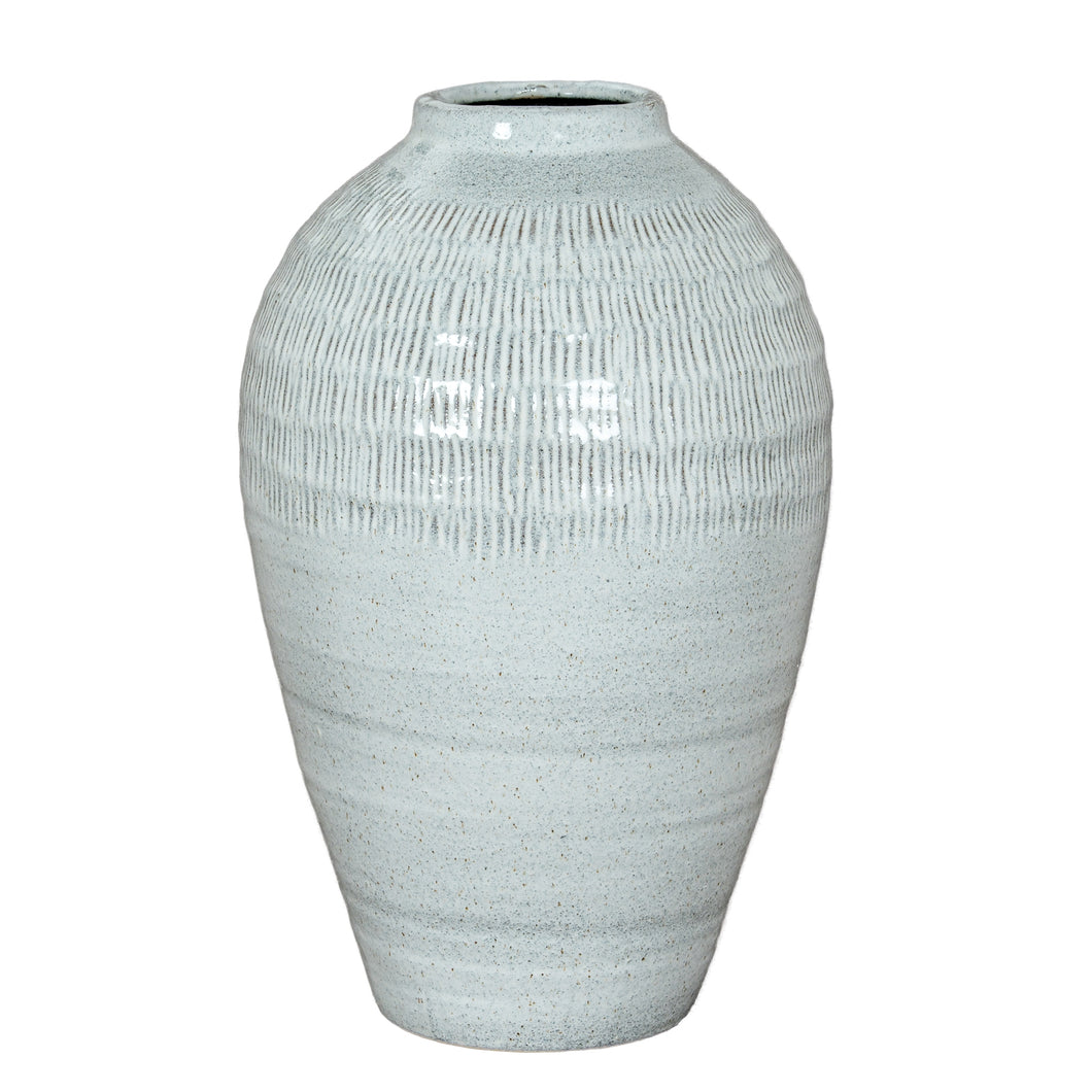 White Textured Vase