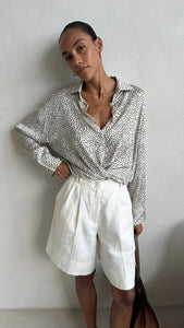 Rhea Silk Polka Dot Shirt M/L