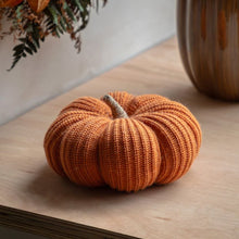 Load image into Gallery viewer, Rust Knitted Pumpkin
