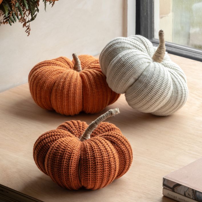 Rust Knitted Pumpkin