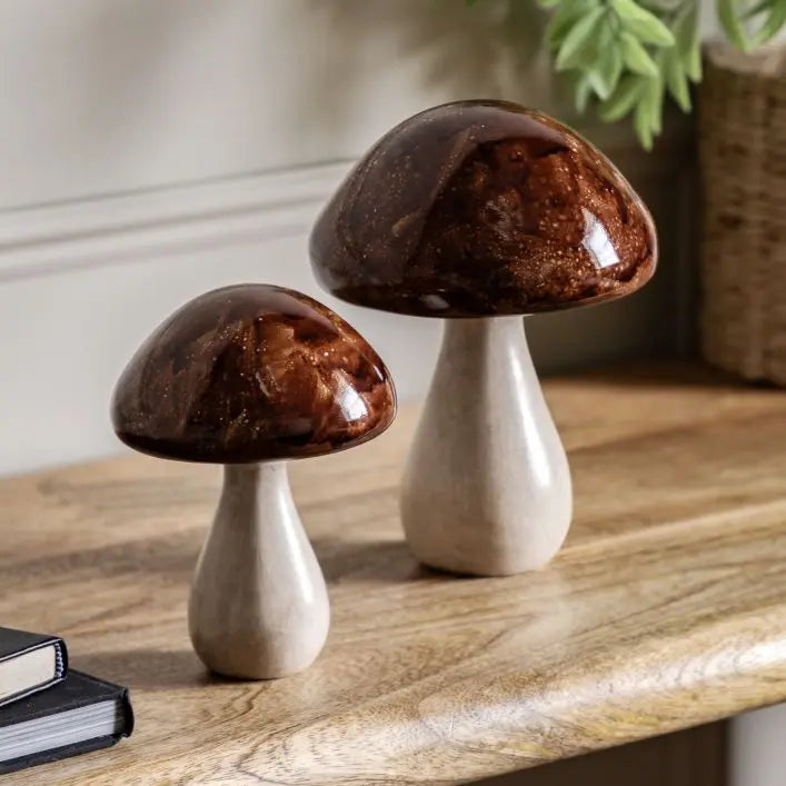 Brown Mushroom Ornament - Small