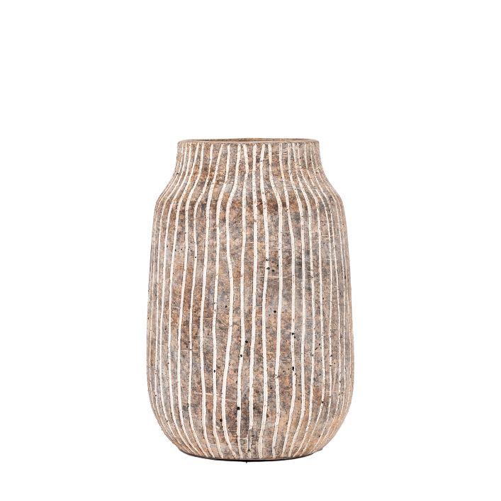Rustic Stripe Vase - Small
