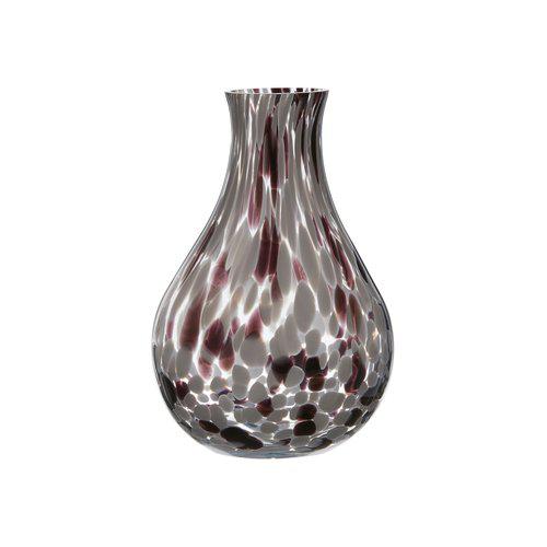 White and Purple Splash Vase