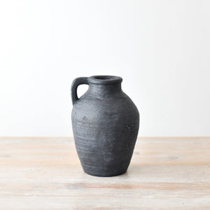 Charcoal Stone Flower Jug - Small