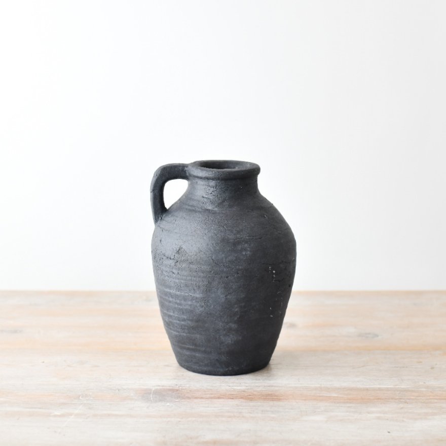 Charcoal Stone Flower Jug - Small