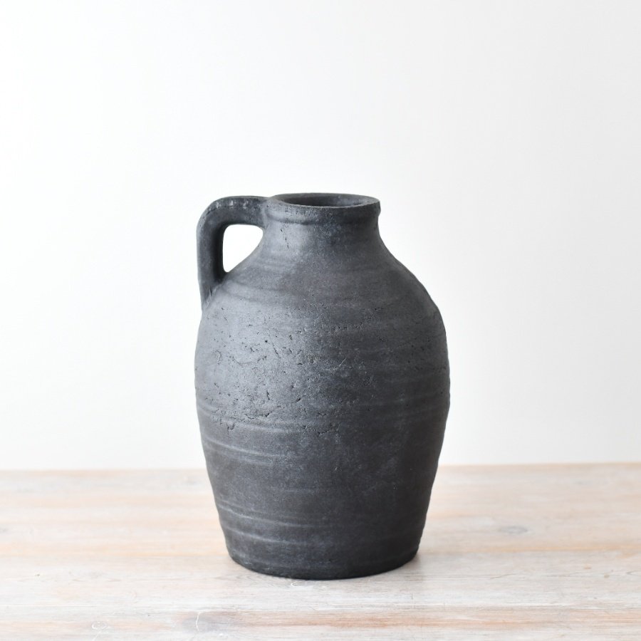 Charcoal Stone Flower Jug - Large