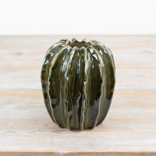 Load image into Gallery viewer, Olive Green Pod Vase - Small
