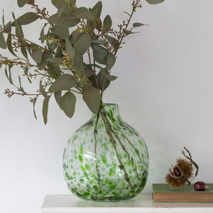 Green Spotty Vase