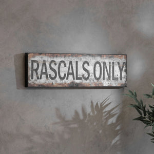 'Rascals Only' Plaque