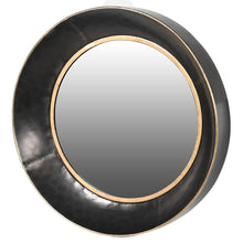 Load image into Gallery viewer, Black and Gold Concave Round Mirror
