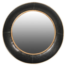 Load image into Gallery viewer, Black and Gold Concave Round Mirror
