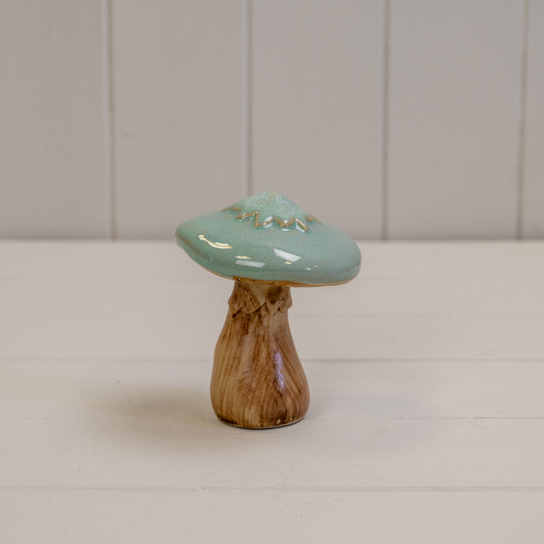 Light Green Ceramic Mushroom - Medium