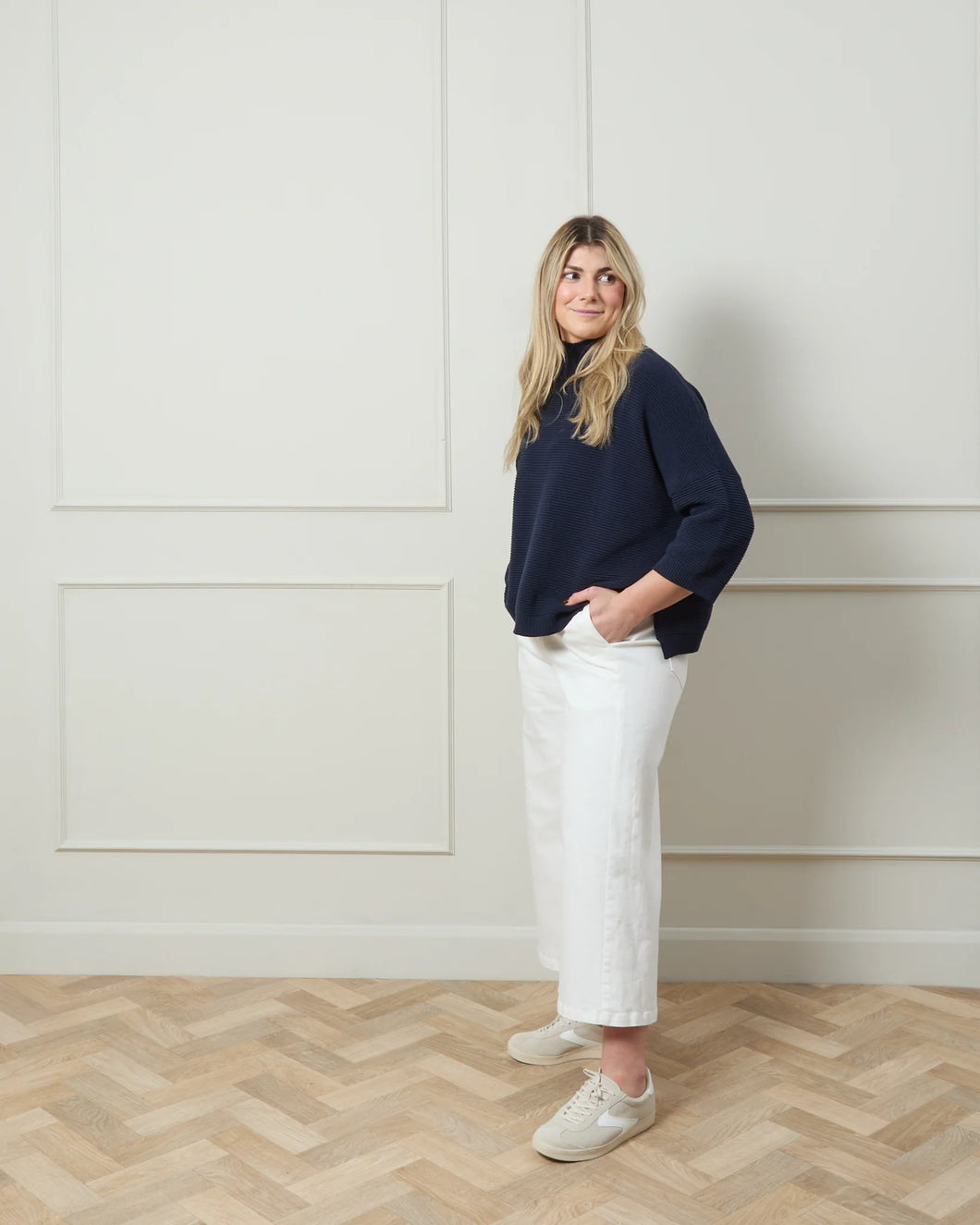 Vicki Navy Jumper
