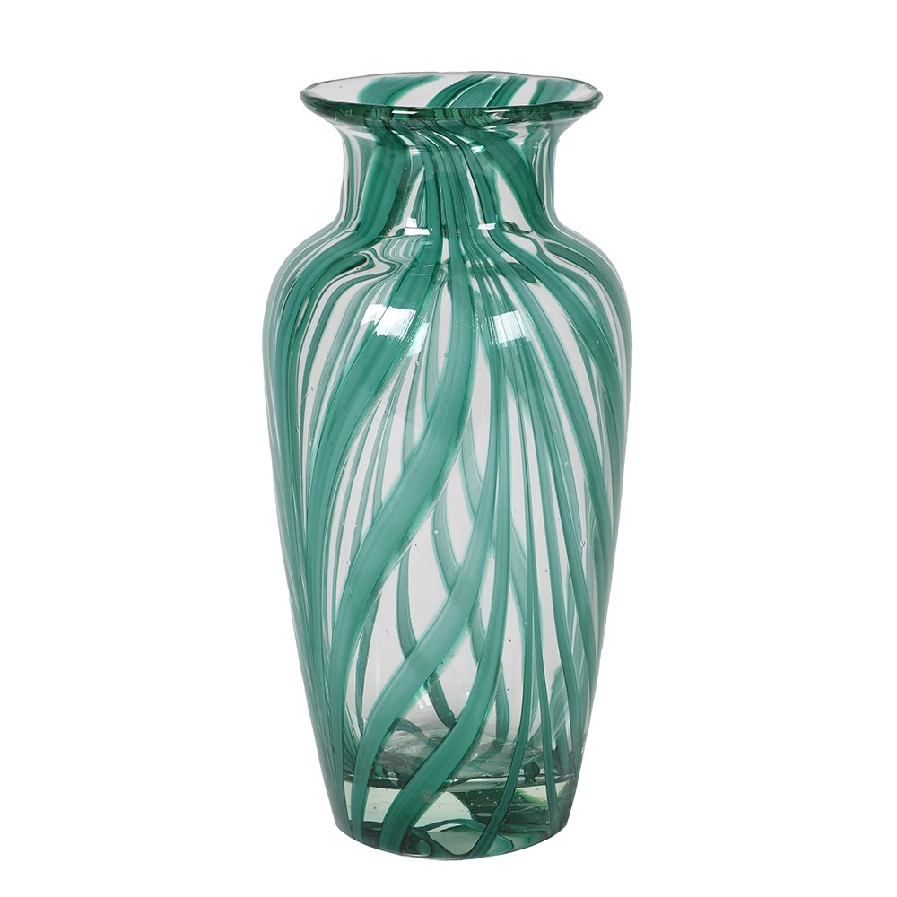 Green Swirl Vase