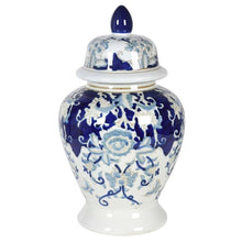 Load image into Gallery viewer, Blue and White Patterned Ginger Jar
