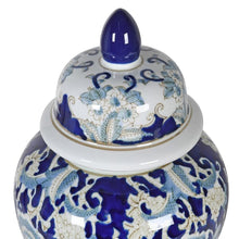 Load image into Gallery viewer, Blue and White Patterned Ginger Jar
