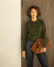 Load image into Gallery viewer, Eden Dark Olive Cardigan
