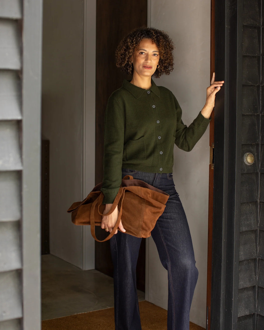 Eden Dark Olive Cardigan