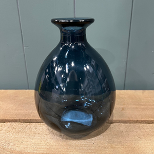 Blue Glass Bud Vase - Plain