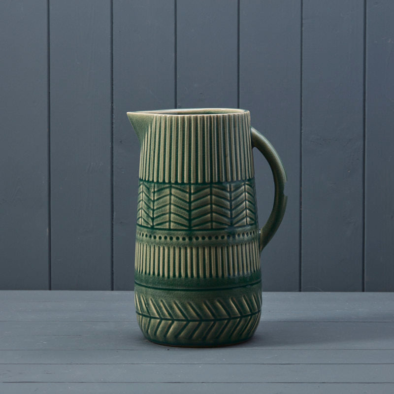 Green Ceramic Jug - Medium