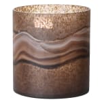 Hand Blown Brown Candleholder