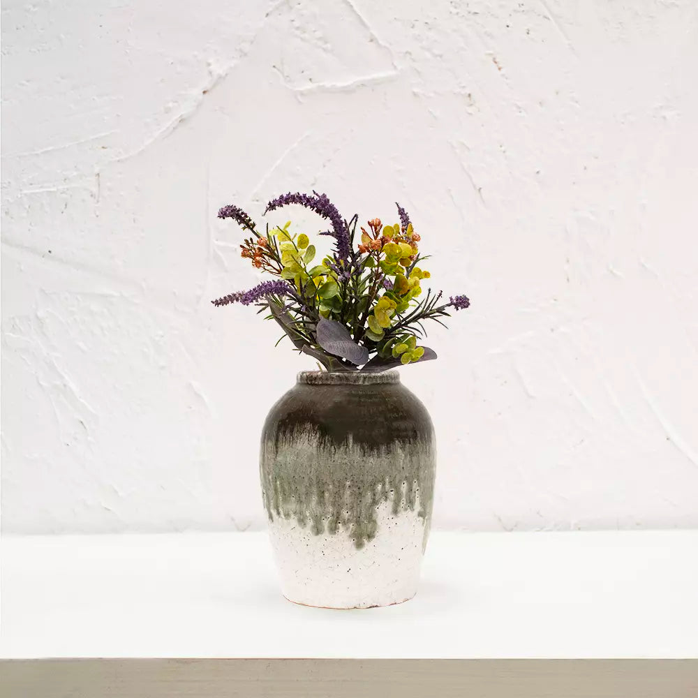 Dipped Crackle Glaze Vase - Small