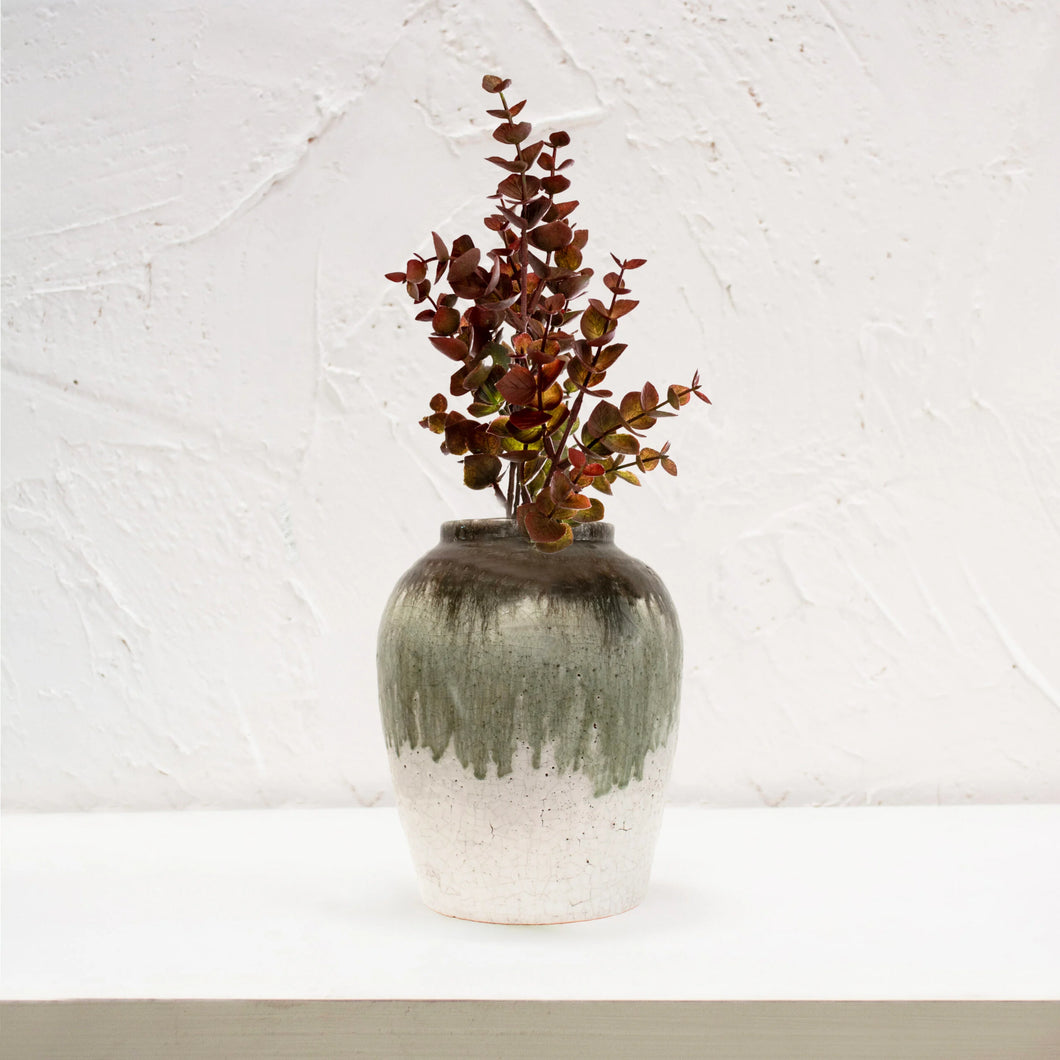 Dipped Crackle Glaze Vase - Large