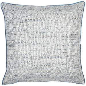 Rutland Navy Ripple Cushion - Small