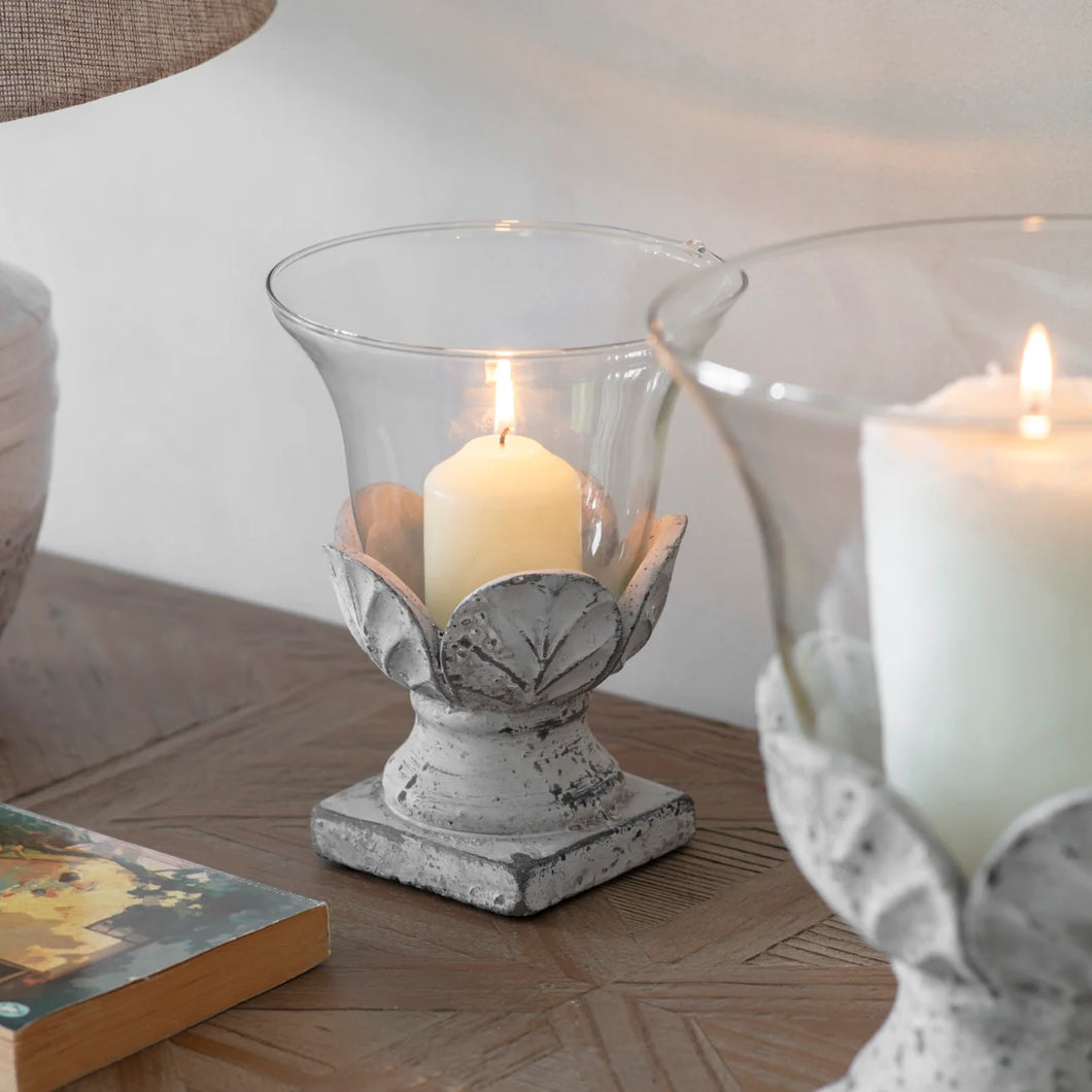Stone Leaf Flared Hurricane - Small