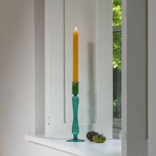 Load image into Gallery viewer, Green Glass Candlestick - Tall
