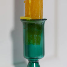 Load image into Gallery viewer, Green Glass Candlestick - Short
