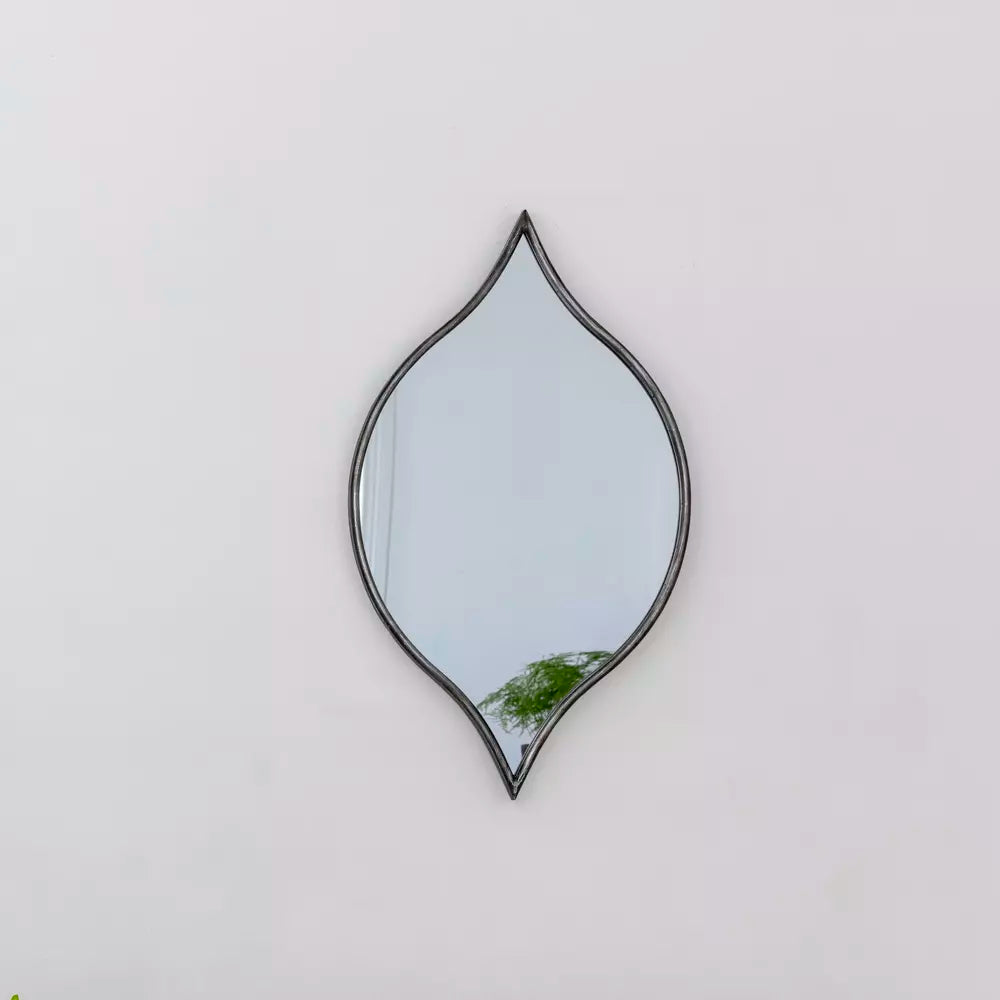 Antique Silver Teardrop Mirror