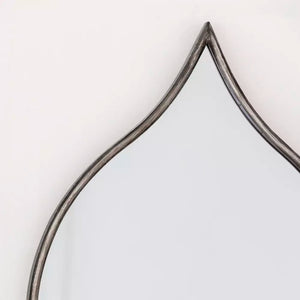Antique Silver Teardrop Mirror