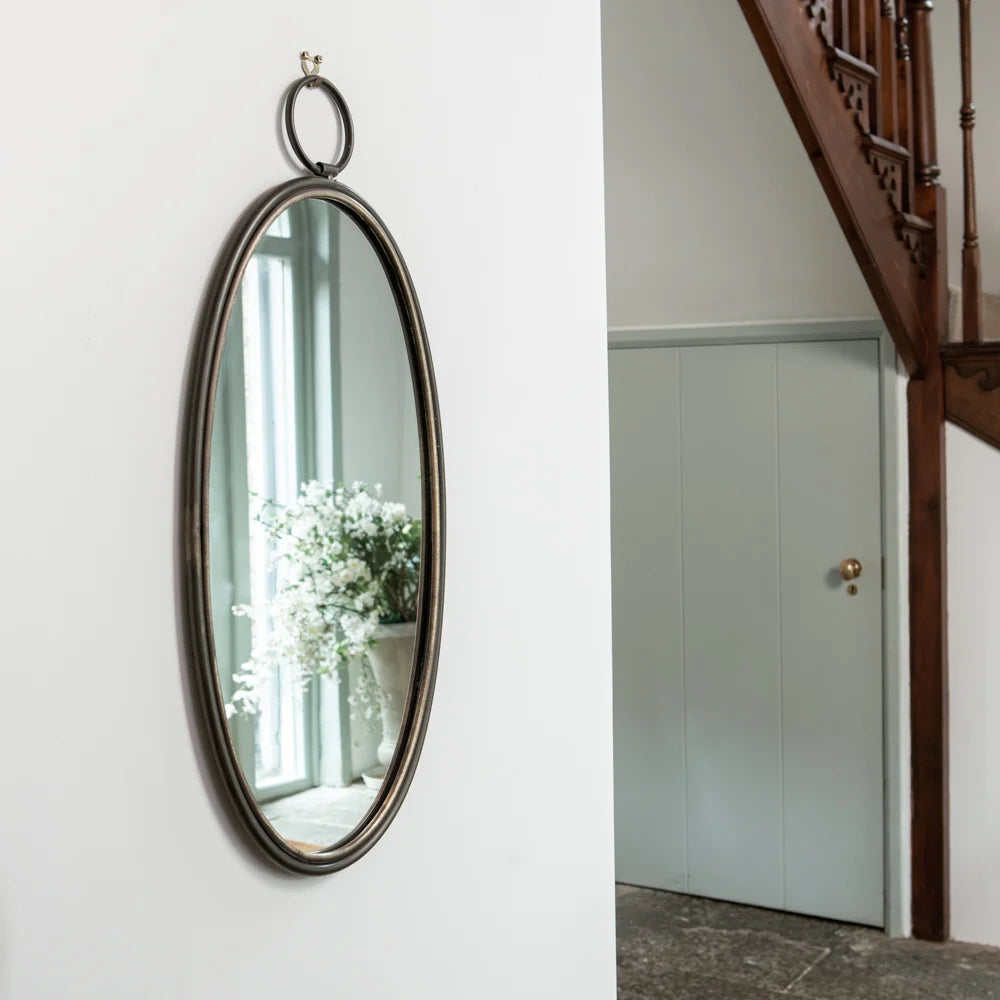 Oval Brass Mirror