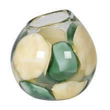 Load image into Gallery viewer, Lemon and Green Glass Vase
