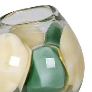 Lemon and Green Glass Vase