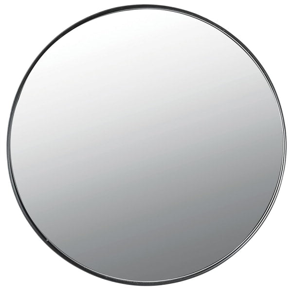 Silver Edged Round Mirror