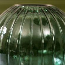 Load image into Gallery viewer, Green Round Glass Vase
