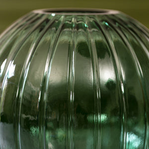 Green Round Glass Vase