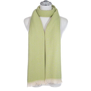 Lime Green Herringbone Scarf